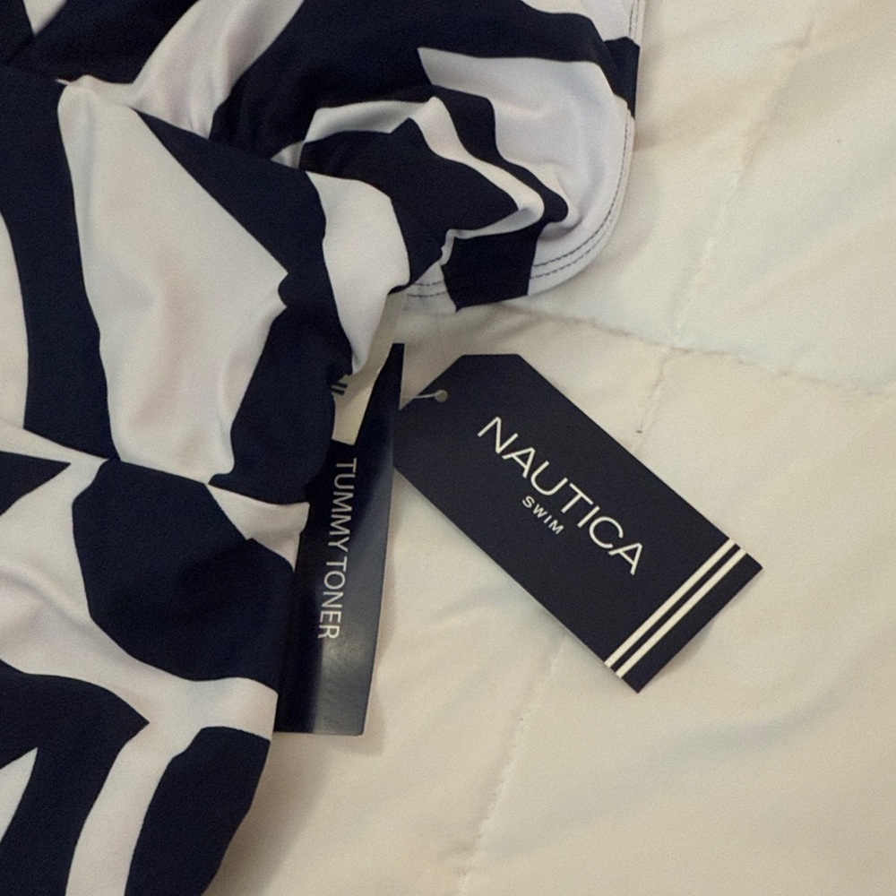 Nautica One-Piece Swimsuit - Blue and White - Picture 2 of 4